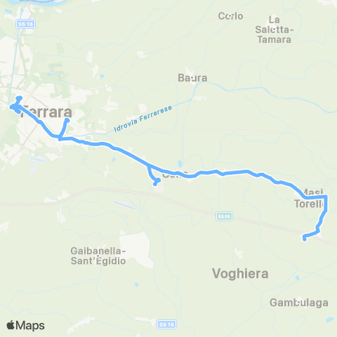 Tper FE Masi San Giacomo-Cona-Ferrara map