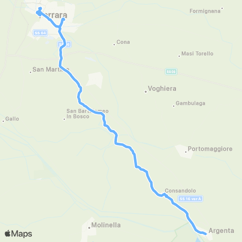 Tper FE Ferrara-Argenta-Anita map