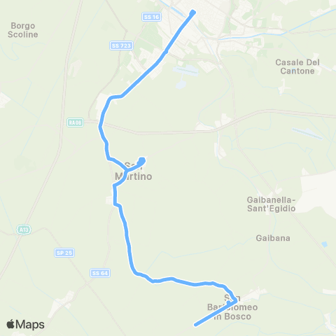 Tper FE Linea 347 (A) map