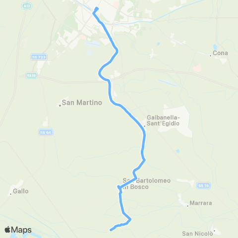 Tper FE Linea 348 (B) map