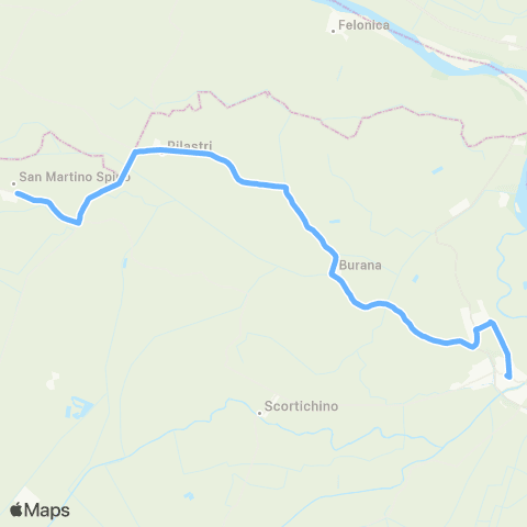 Tper FE Bondeno-Pilastri-San Martino In Spino map