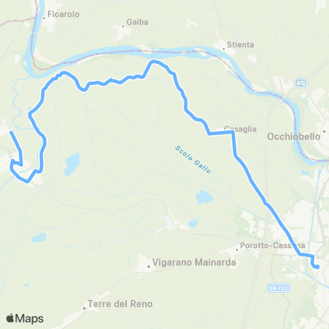 Tper FE Ferrara-Bondeno-Scortichino-S.M. In Spino map