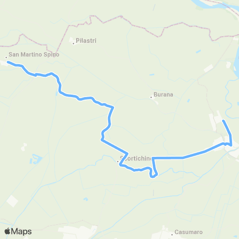 Tper FE Ferrara-Diamantina-Bondeno-S.Martino In Spino map