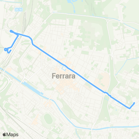 Tper FE Polo Scolastico ITI map