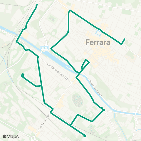 Tper FE FS-Ingegneria-A.Ducale-Barlaam-Kennedy-Montebello-P.Massari-P.Dante-FS map
