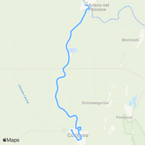 Tper FE Taxibus Nord Est Linea 6 map