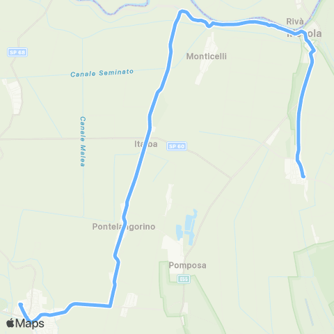 Tper FE Taxibus Nord Est Linea 7 map