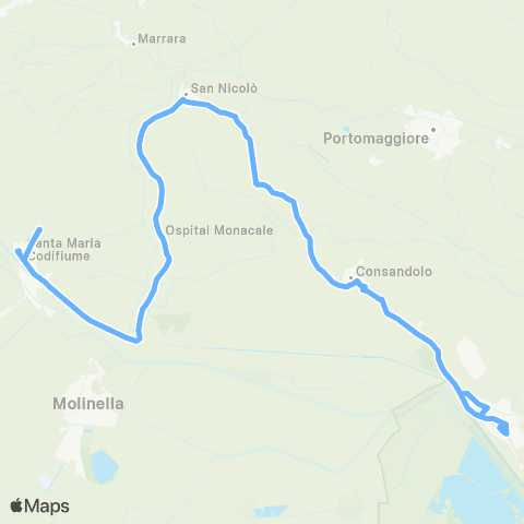 Tper FE Taxibus Argenta Linea A map