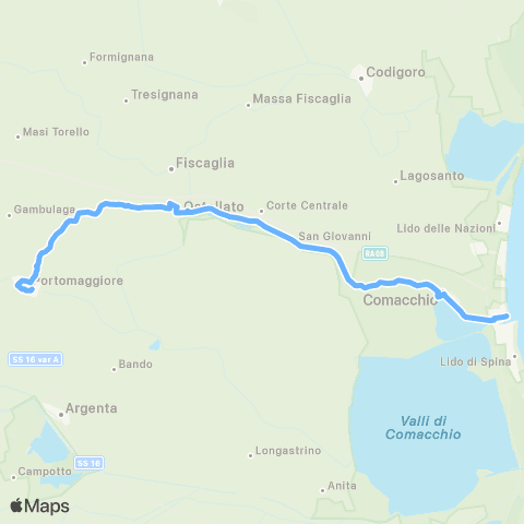 Tper FE Voghiera-Portomaggiore-Comacchio-L.Spina map