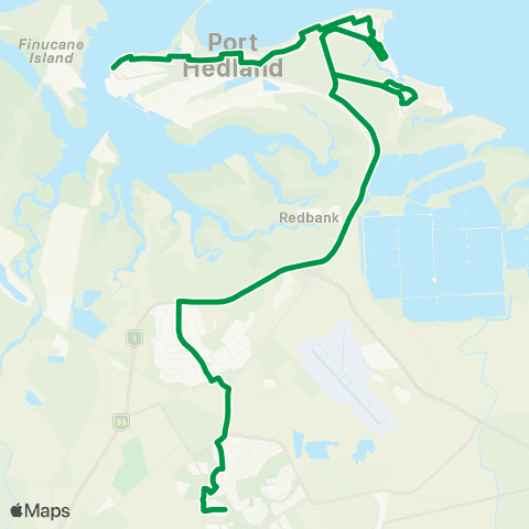 TransHedland South Hedland - Port Hedland map