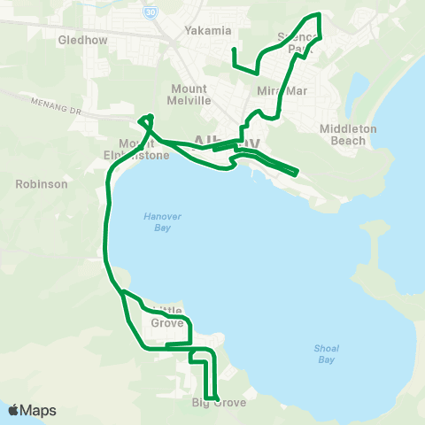 TransAlbany Albany - Little Grove map