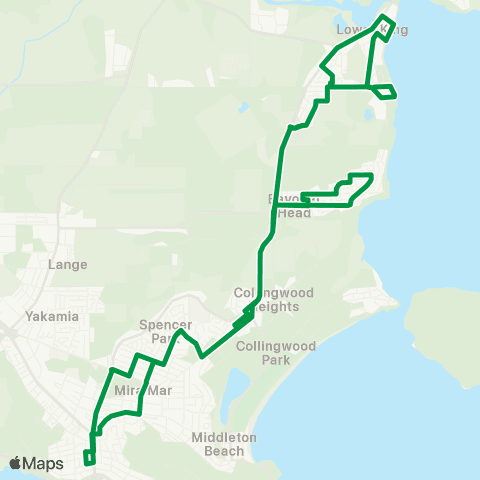 TransAlbany Albany - Lower King map