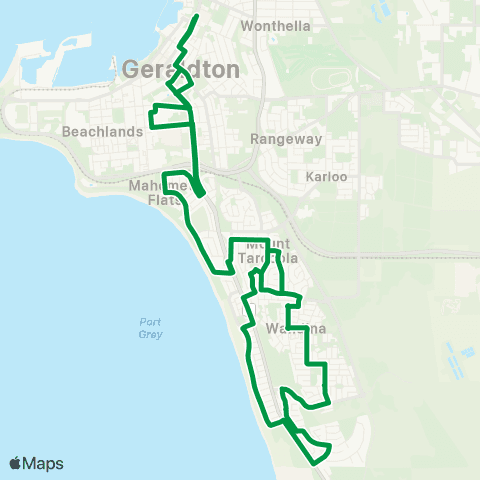 TransGeraldton Geralton Circular map