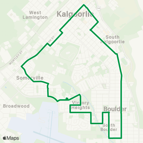 TransGoldfields Kalgoorlie - Boulder map