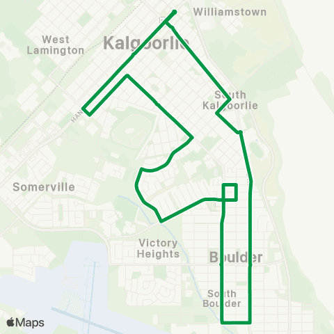 TransGoldfields Kalgoorlie - Boulder map