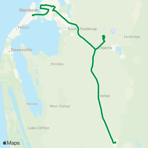 Mandurah Bus Charter  map