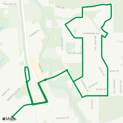 Transperth Kelmscott - Clifton Hills map