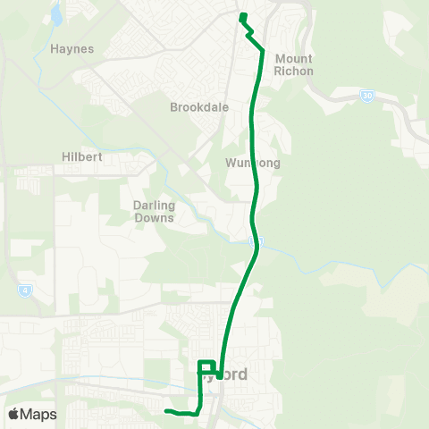 Transperth Armadale - Byford map