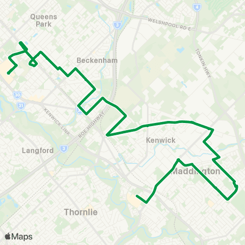 Transperth Westfield Carousel - Maddington map