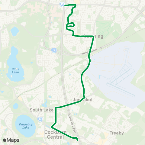 Transperth Murdoch - Jandakot map