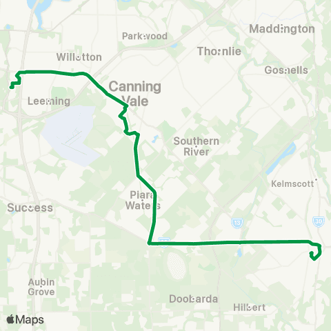 Transperth Murdoch - Armadale map
