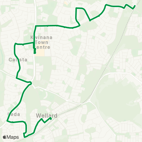 Transperth Kwinana - Wellard map