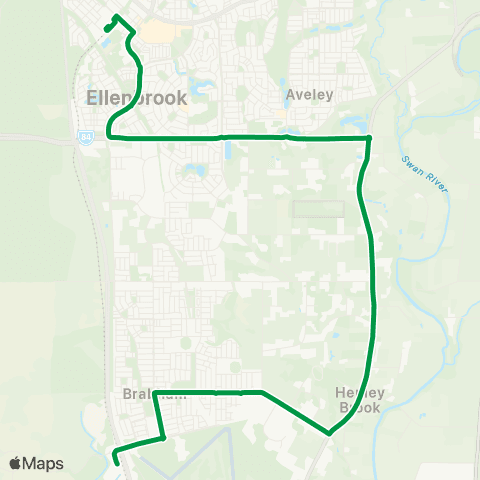 Transperth Morley - Midland map