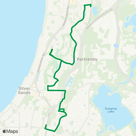 Transperth Mandurah - Mandurah Senior College map