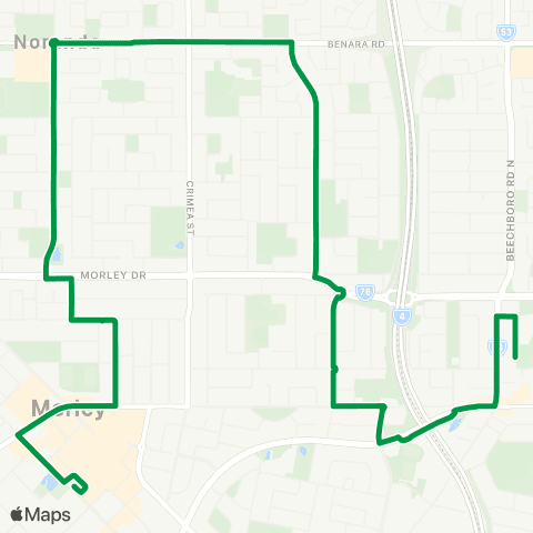 Transperth Whitfords - Landsdale map