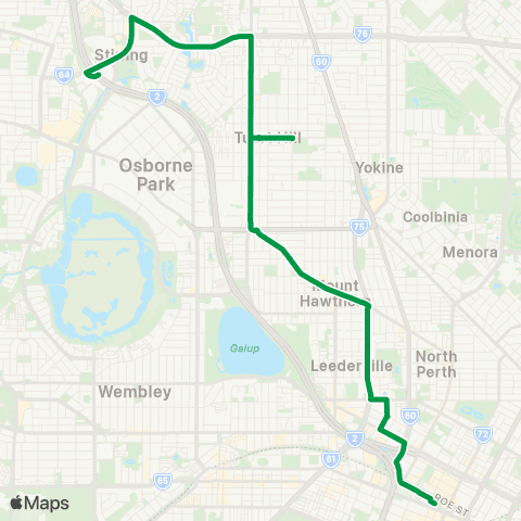 Transperth Perth - Stirling map