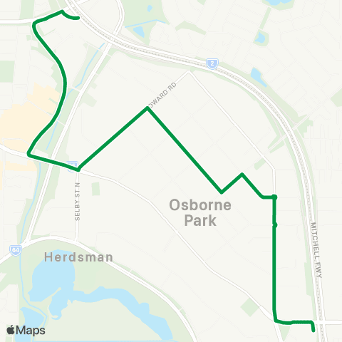 Transperth Stirling - Glendalough map