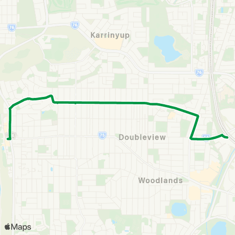 Transperth Stirling - Scarborough Beach map