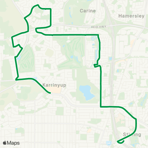 Transperth Stirling - Karrinyup bus map