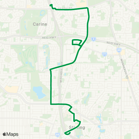 Transperth Stirling - Warwick map