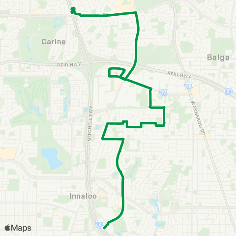 Transperth Stirling - Warwick map