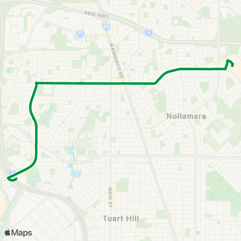 Transperth Stirling - Mirrabooka map