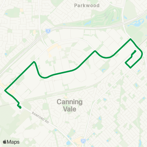 Transperth Murdoch U - Maddington map