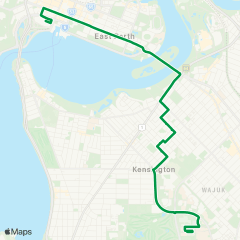 Transperth Elizabeth Qy - Karawara map