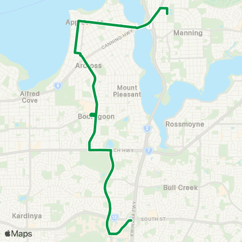 Transperth Murdoch - Booragoon map