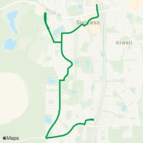 Transperth Cockburn Central - Hammond Park map