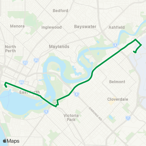 Transperth  map