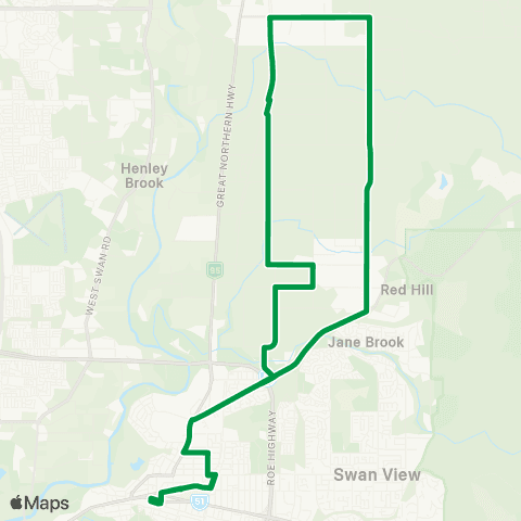 Transperth Midland - Baskerville map