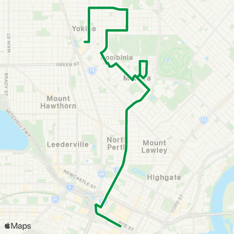 Transperth Perth - Dog Swamp map
