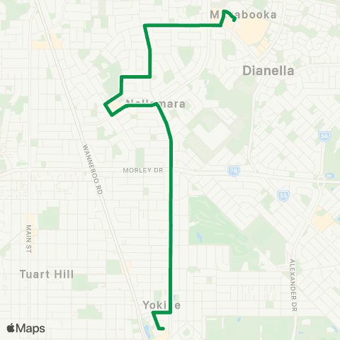 Transperth Morley - Warwick map