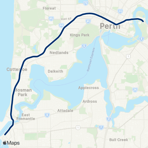 Transperth Fremantle map