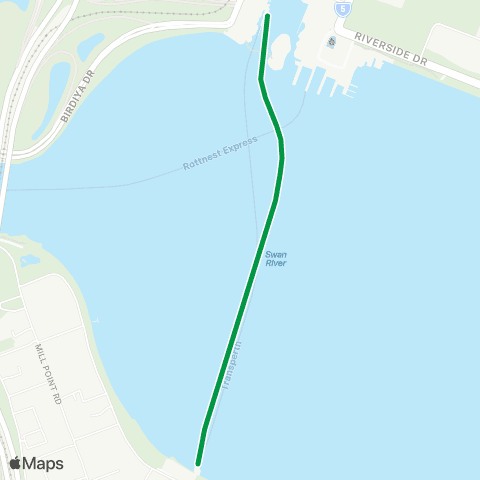 Transperth Ferry map