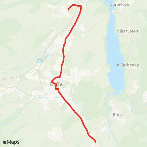 TPF - Transports publics fribourgeois Marsens, village - Epagny, Les Gottes map