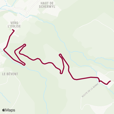 TPF - Transports publics fribourgeois Pont-la-Ville - La Roche FR, école map