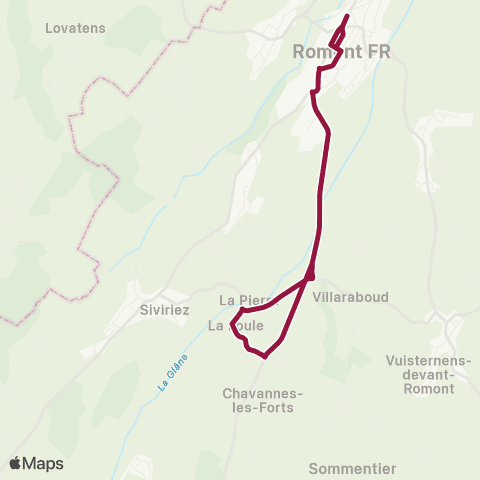 TPF - Transports publics fribourgeois Romont FR, gare - Romont FR, gare map