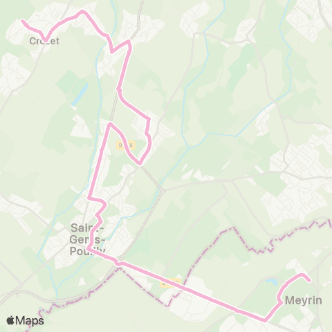 tpg - Transports publics genevois Meyrin, Gravière - Crozet, école map